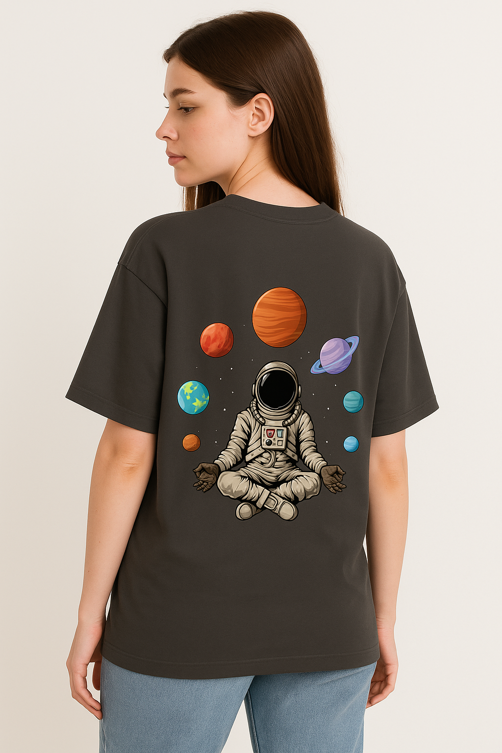 Cosmic Drift – Oversized Terry T-Shirt